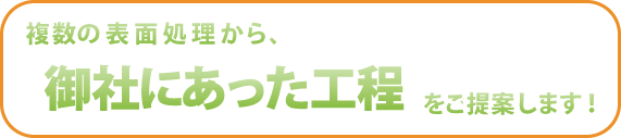 御社に合った工程をご提案